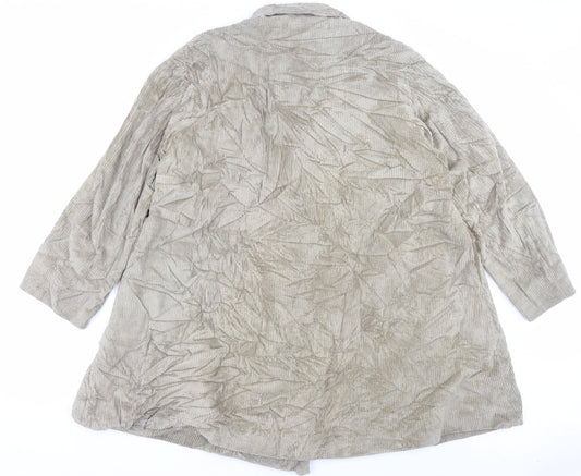 Preworn Womens Brown Jacket Size L Button