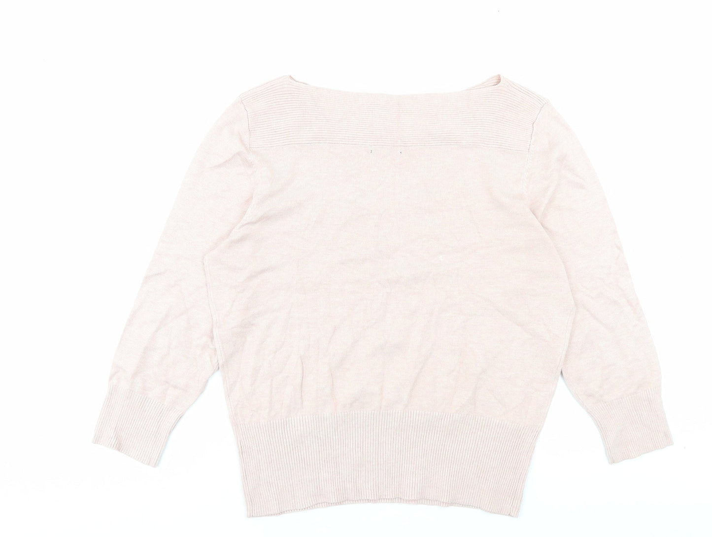 Roman Womens Pink Boat Neck Viscose Pullover Jumper Size 18