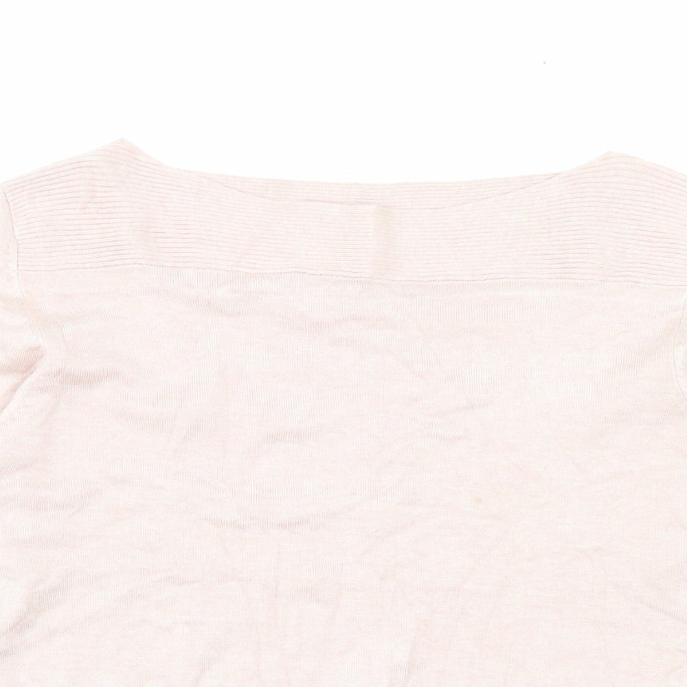 Roman Womens Pink Boat Neck Viscose Pullover Jumper Size 18