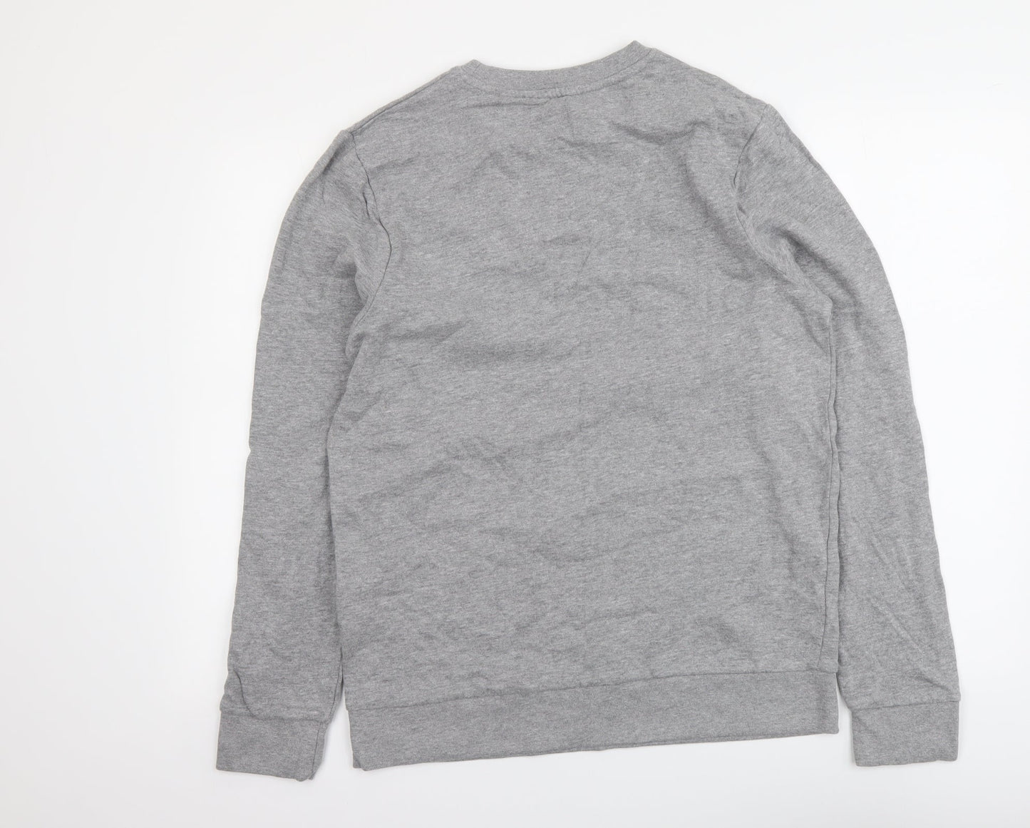 New Look Womens Grey Cotton Pullover Sweatshirt Size L Pullover