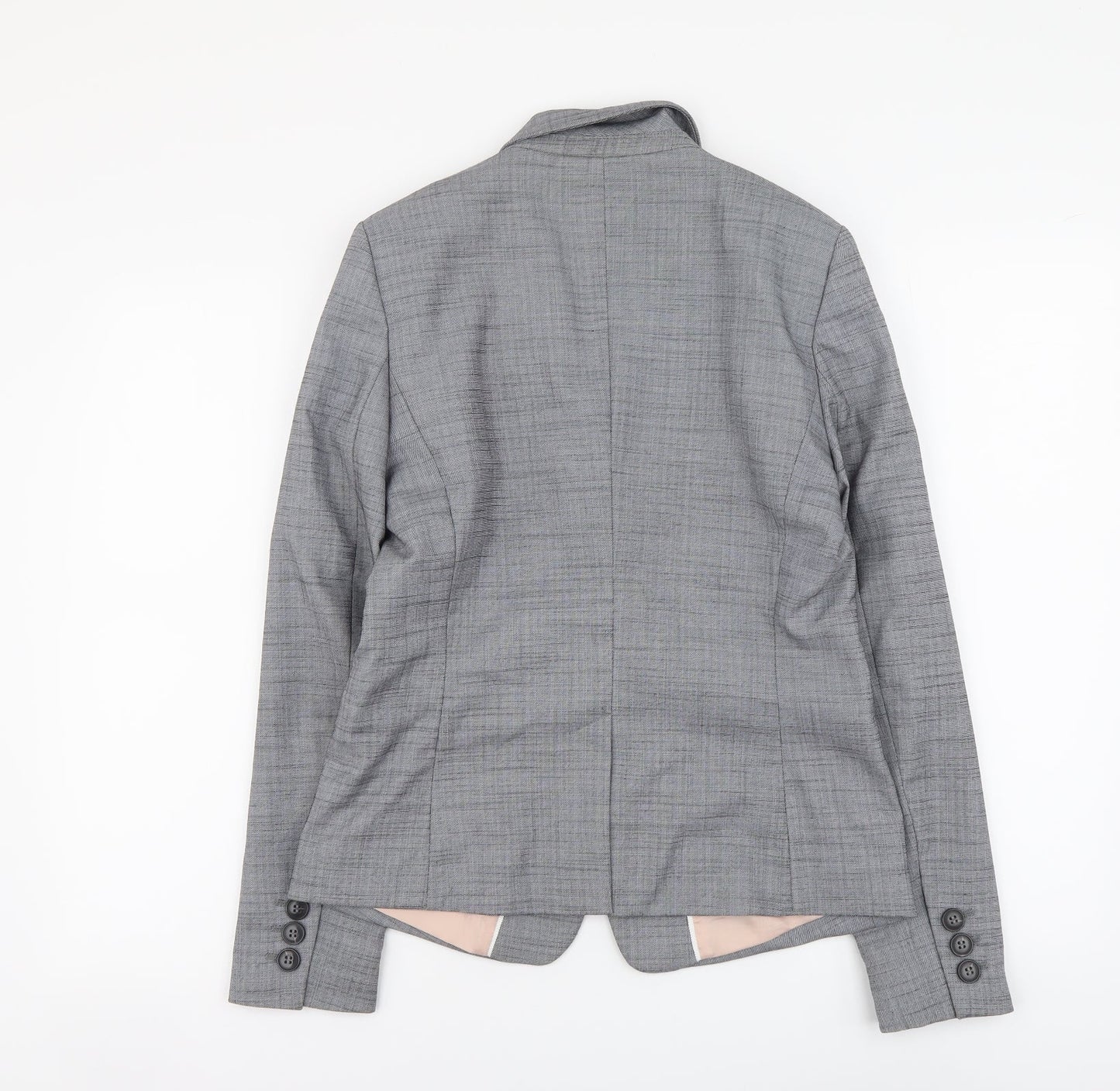 NEXT Womens Grey Polyester Jacket Suit Jacket Size 10