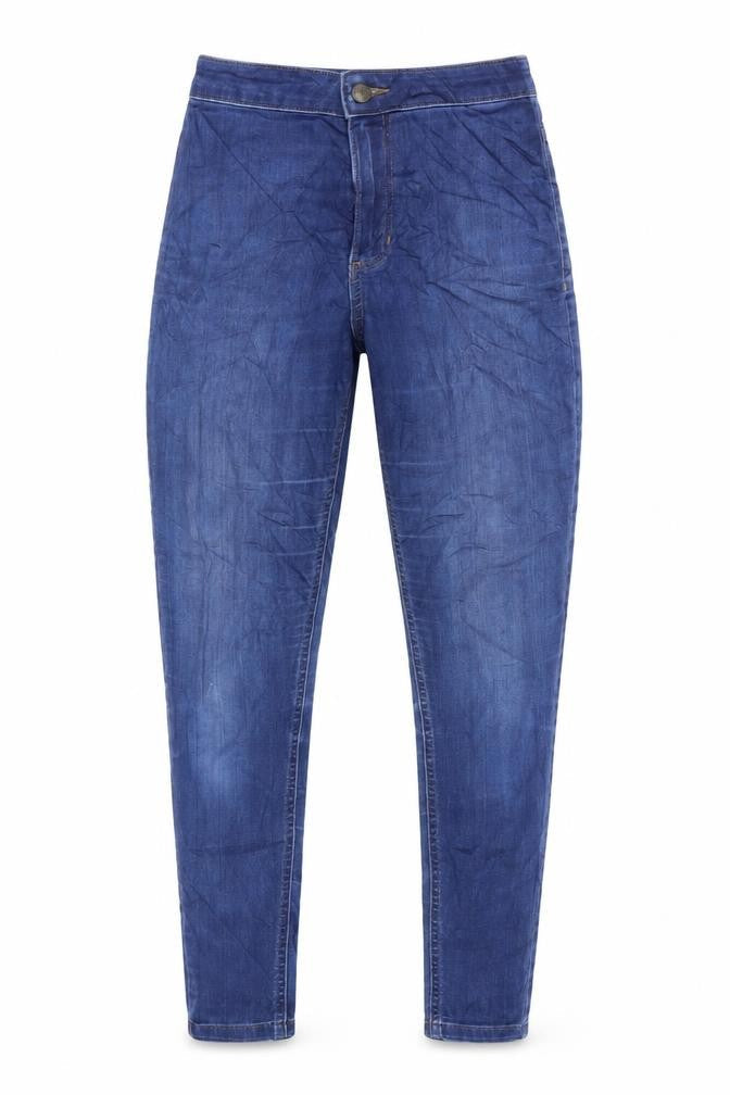Marks and Spencer Womens Blue Cotton Skinny Jeans Size 8 L28 in Regular Zip