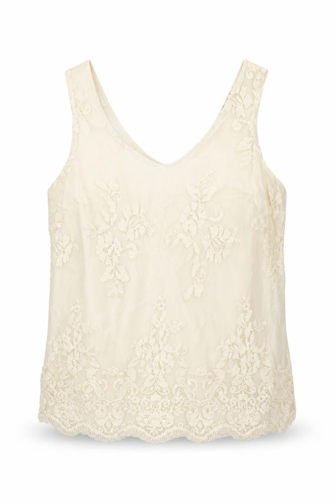 Oasis Womens Ivory Polyester Basic Blouse Size 10 V-Neck