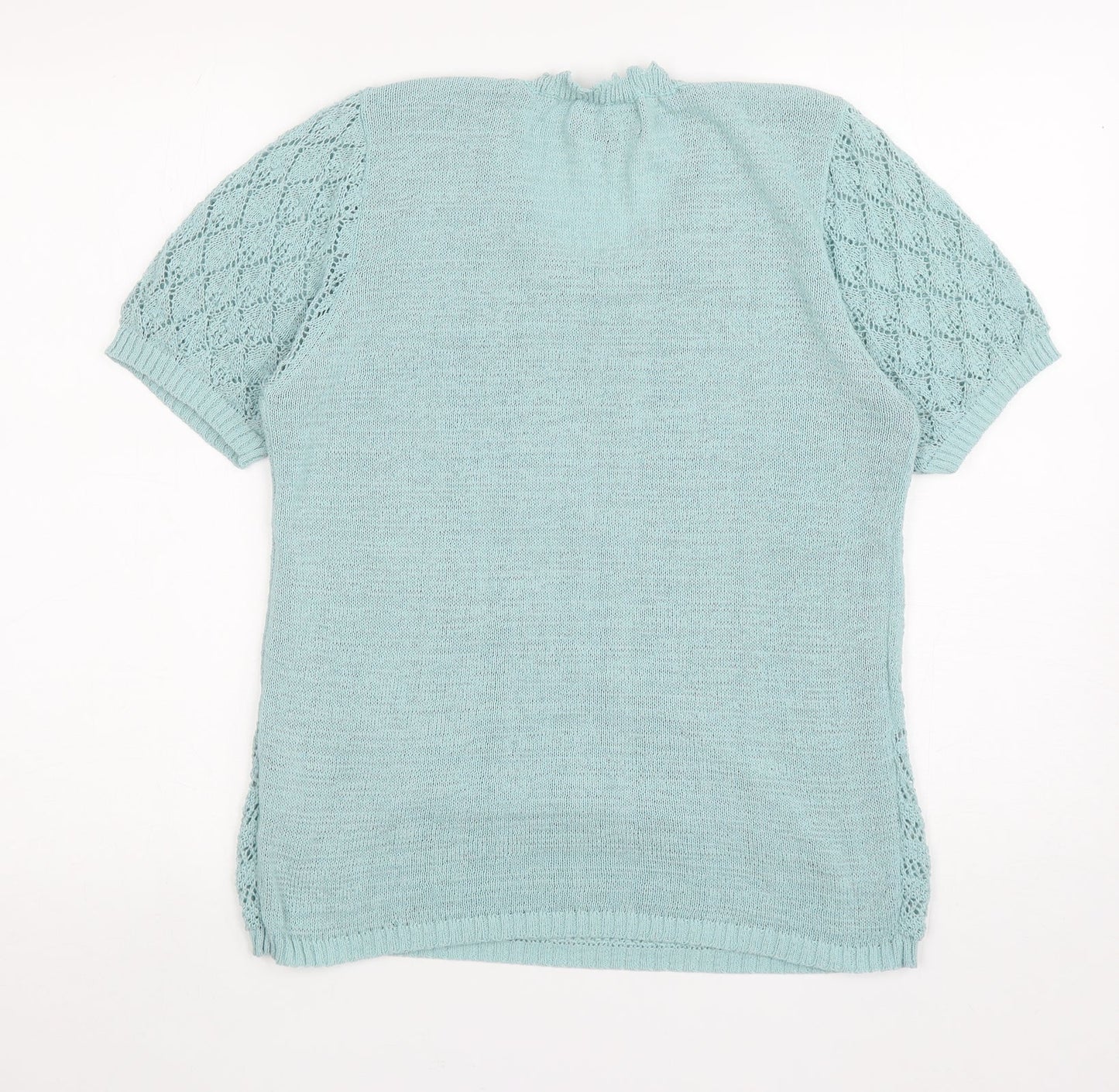 Casamia Womens Blue Round Neck Polyester Pullover Jumper Size S