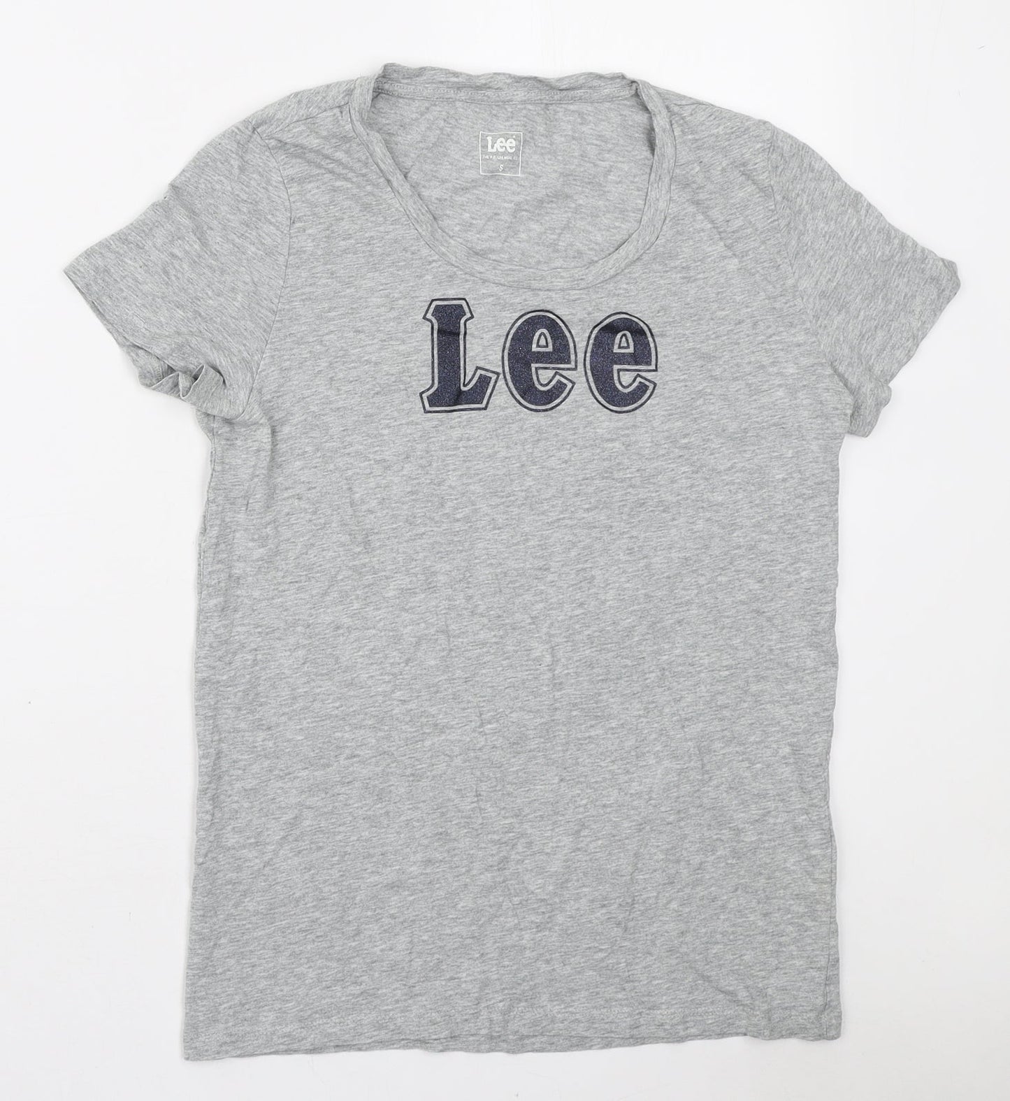 Lee Cooper Womens Grey Cotton Basic T-Shirt Size S Round Neck