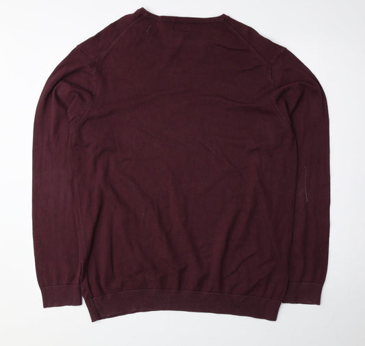 NEXT Mens Red Cotton Pullover Sweatshirt Size L