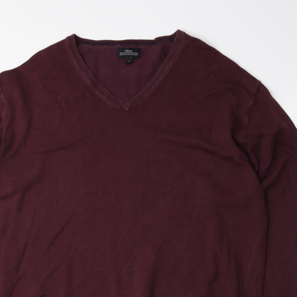 NEXT Mens Red Cotton Pullover Sweatshirt Size L