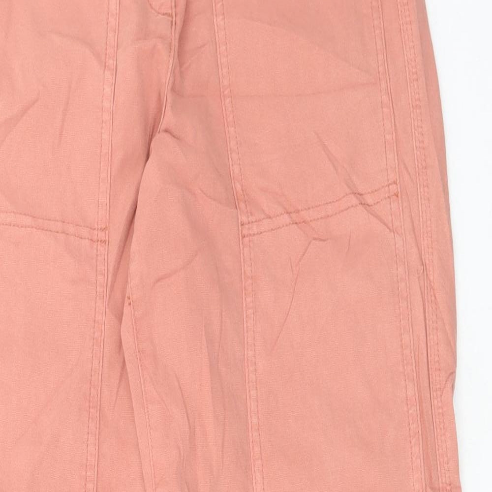 Marks and Spencer Womens Pink Cotton Tapered Jeans Size 8 L31 in Regular Button