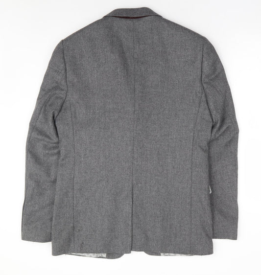 Racing Green Mens Grey Wool Jacket Suit Jacket Size 42