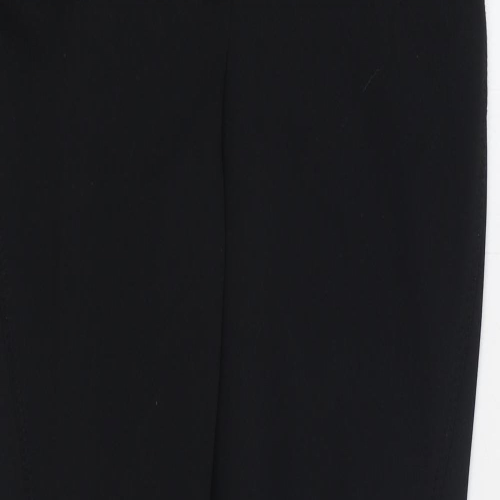 Harry Hall Womens Black Polyester Carrot Trousers Size 28 in L30 in Regular Zip - Equine