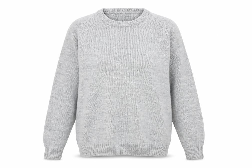 Preworn Womens Grey Crew Neck Acrylic Pullover Jumper Size S