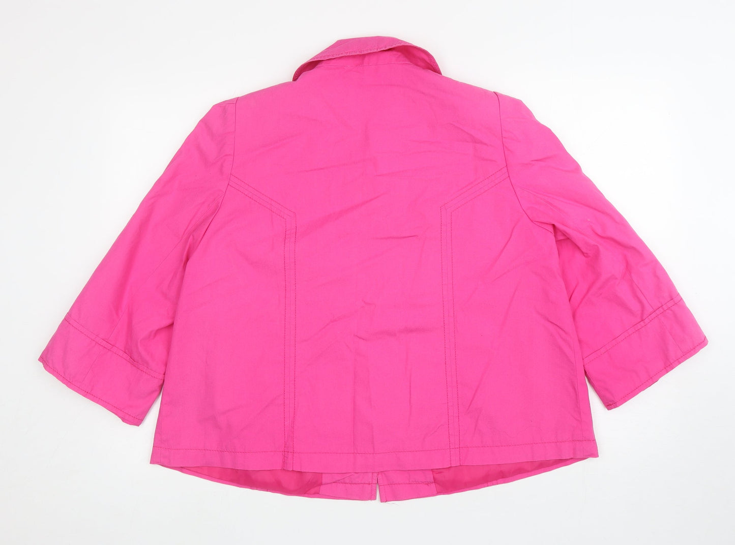 Marks and Spencer Womens Pink Jacket Size 14 Button