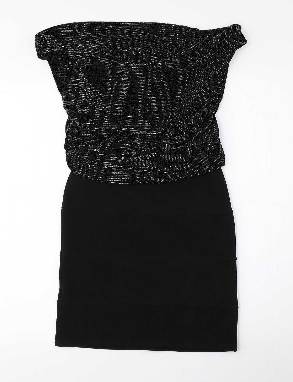 Urban Bliss Womens Black Nylon Bodycon Size 8 Cowl Neck Pullover