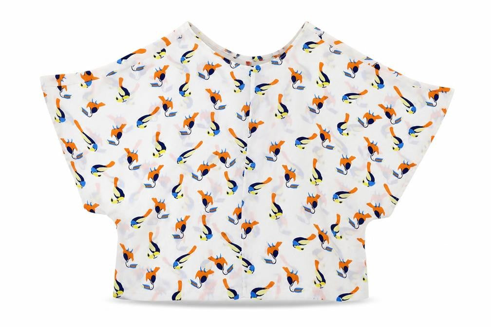 Anna Smith Womens Multicoloured Geometric Polyester Basic Blouse Size 10 Round Neck - Back Scoop