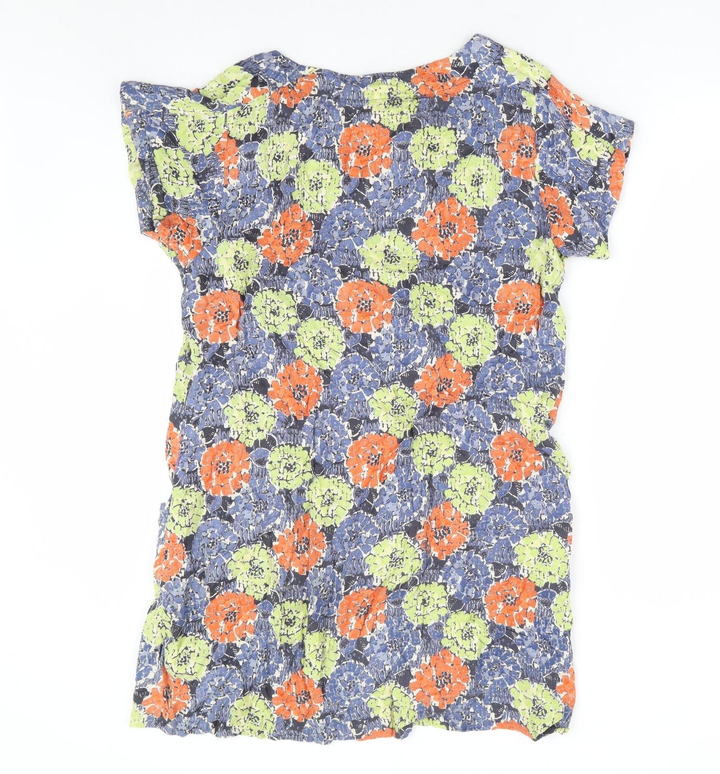 Mistral Womens Multicoloured Floral Viscose Shift Size 14 V-Neck Pullover - Butterfly