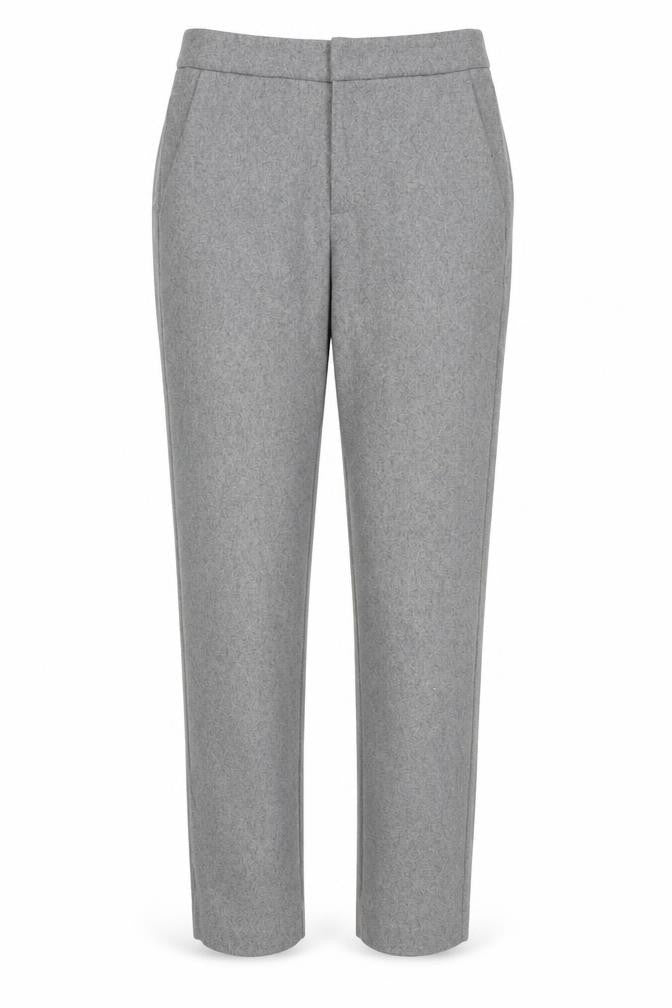 L.O.G.G. Womens Grey Polyester Trousers Size 6 L35 in Regular Zip