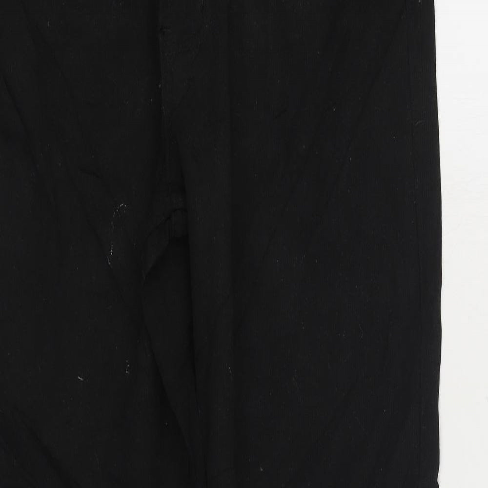 Easy Womens Black Cotton Straight Jeans Size 28 in L28 in Regular Zip