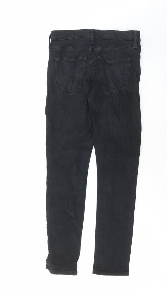 River Island Womens Blue Cotton Skinny Jeans Size 30 in L30 in Regular Button