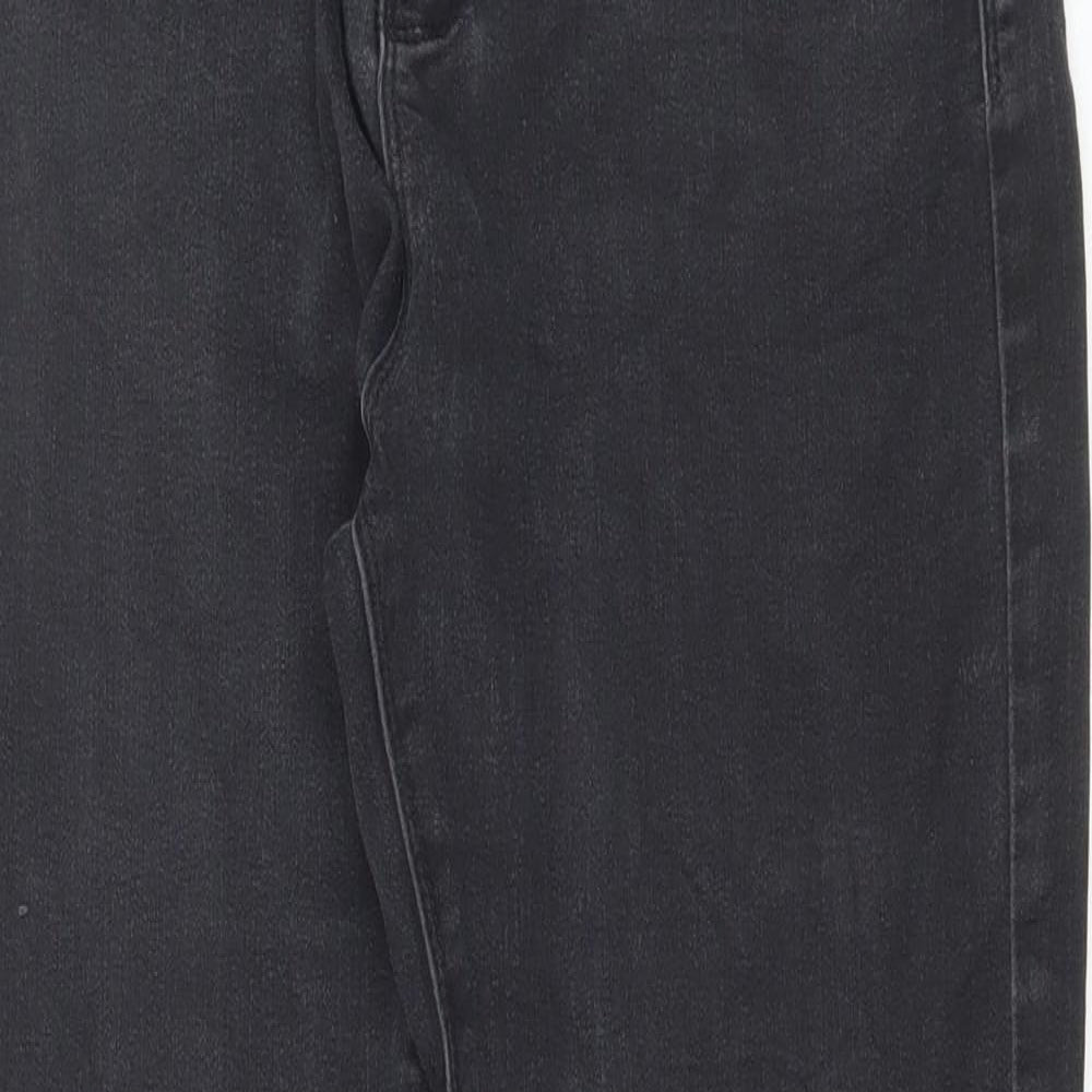 paper & stitch Mens Grey Cotton Skinny Jeans Size 32 in L30 in Regular Button