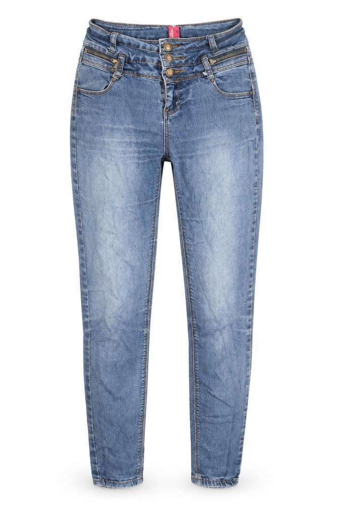 New Look Womens Blue Cotton Skinny Jeans Size 8 L29 in Regular Button