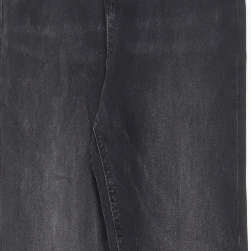 Marks and Spencer Womens Black Cotton Skinny Jeans Size 8 L30 in Regular Button
