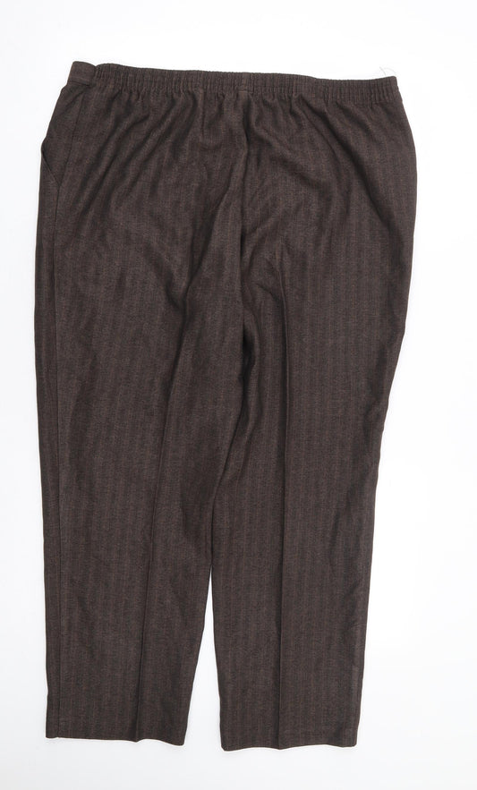 Preworn Womens Brown Polyester Trousers Size 36 in L27 in Regular