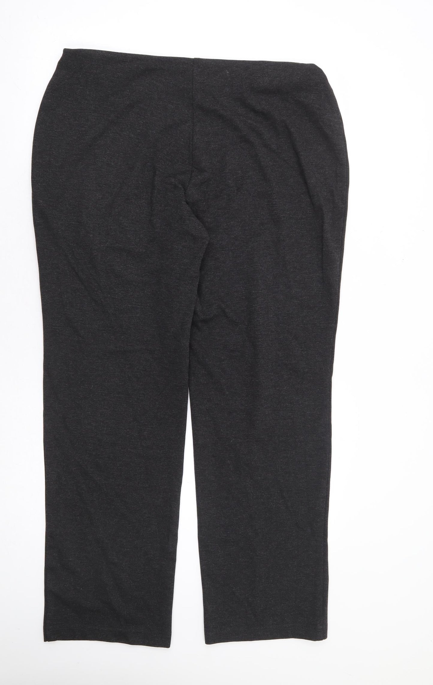 Marks and Spencer Womens Grey Polyester Trousers Size 36 in L29 in Regular