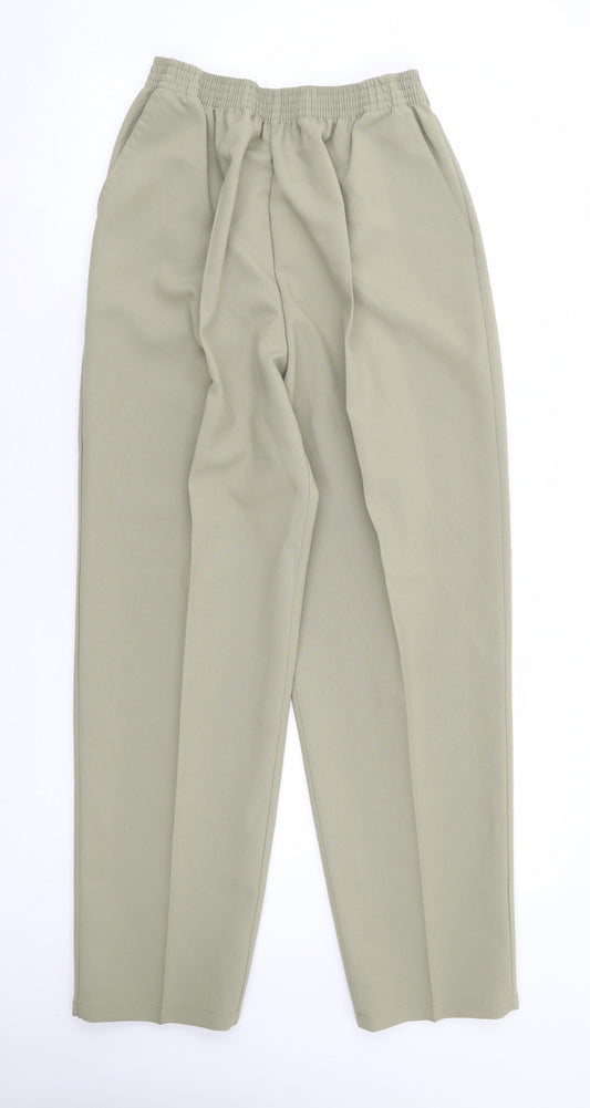 Preworn Womens Green Polyester Trousers Size 24 in L29 in Regular