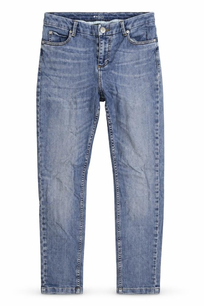Whistle Mens Blue Cotton Skinny Jeans Size 28 in L28 in Regular Zip