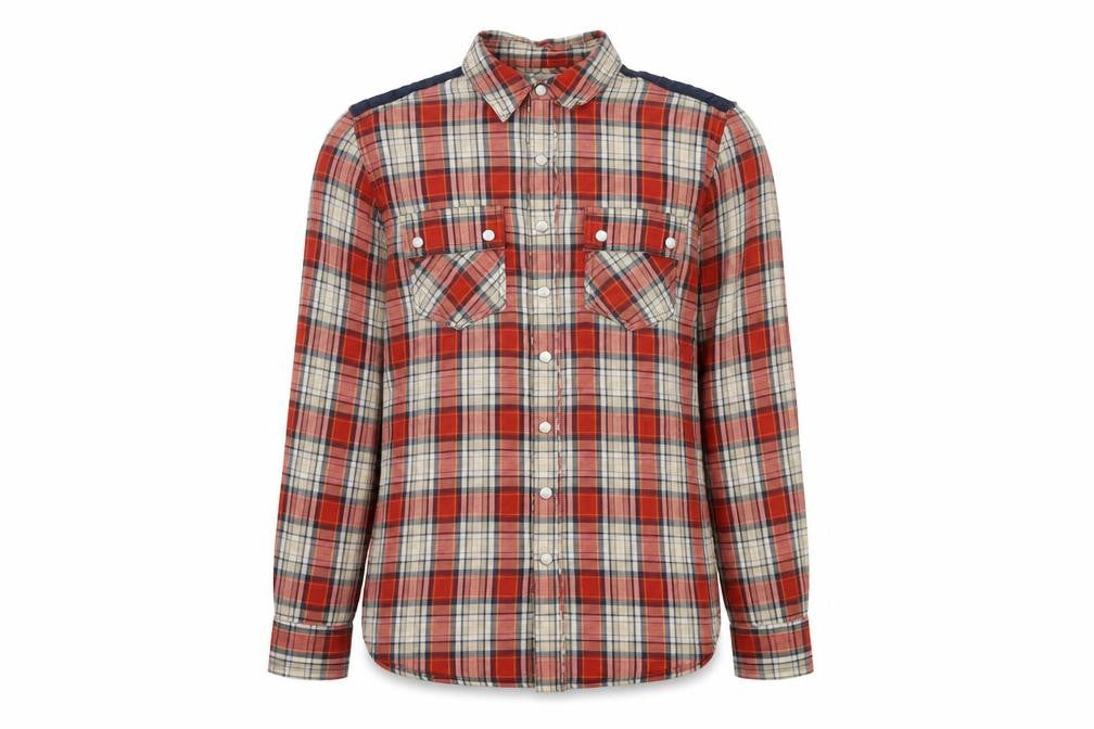 Marks and Spencer Womens Red Plaid Cotton Basic Button-Up Size 10 Collared