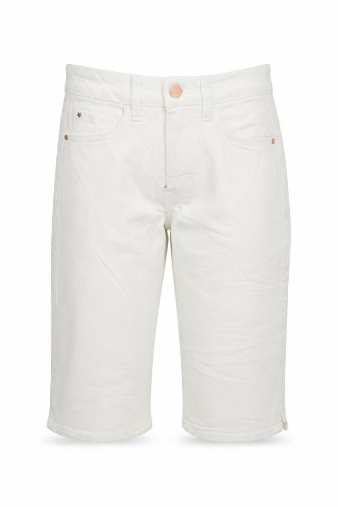 Marks and Spencer Womens White Cotton Chino Shorts Size 6 L13 in Regular Zip