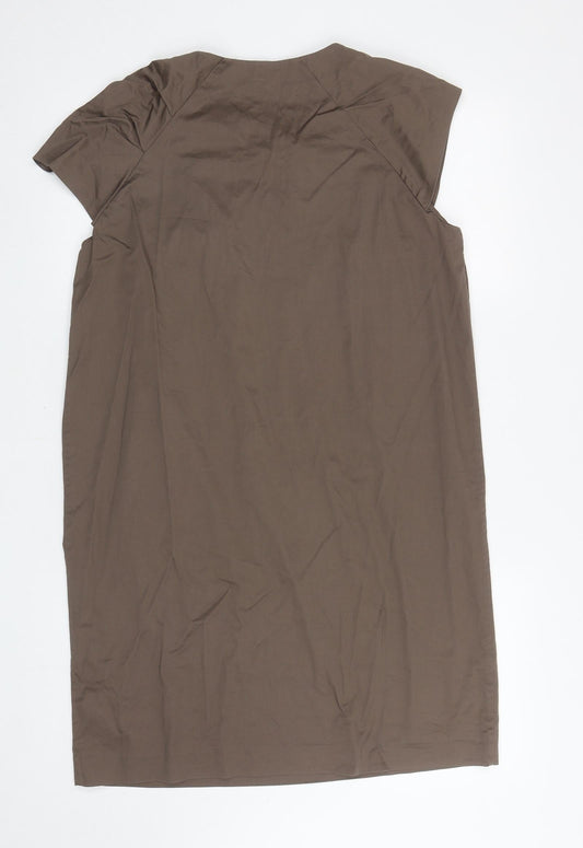 Gap Womens Brown Cotton Sheath Size M Round Neck Pullover