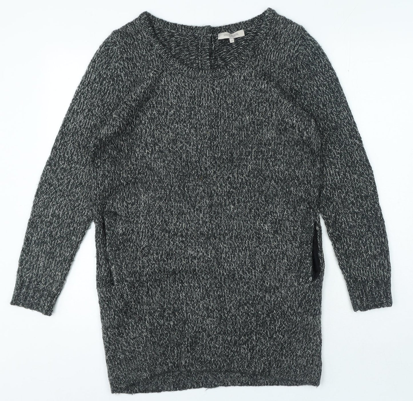 Great Plains Womens Black Round Neck Acrylic Pullover Jumper Size XS