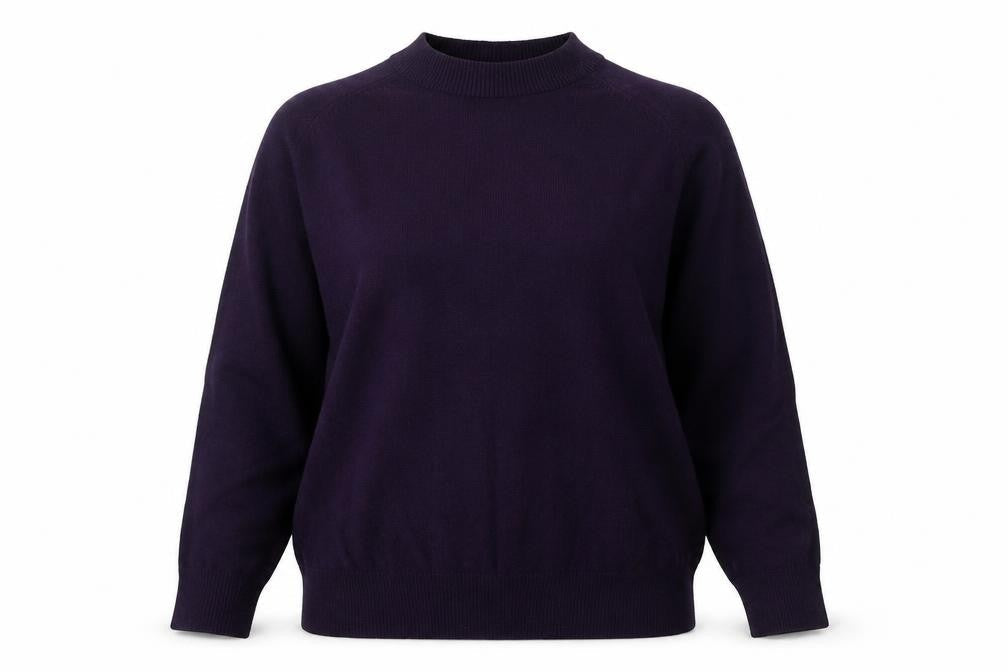 Gap Womens Purple V-Neck Cotton Pullover Jumper Size L