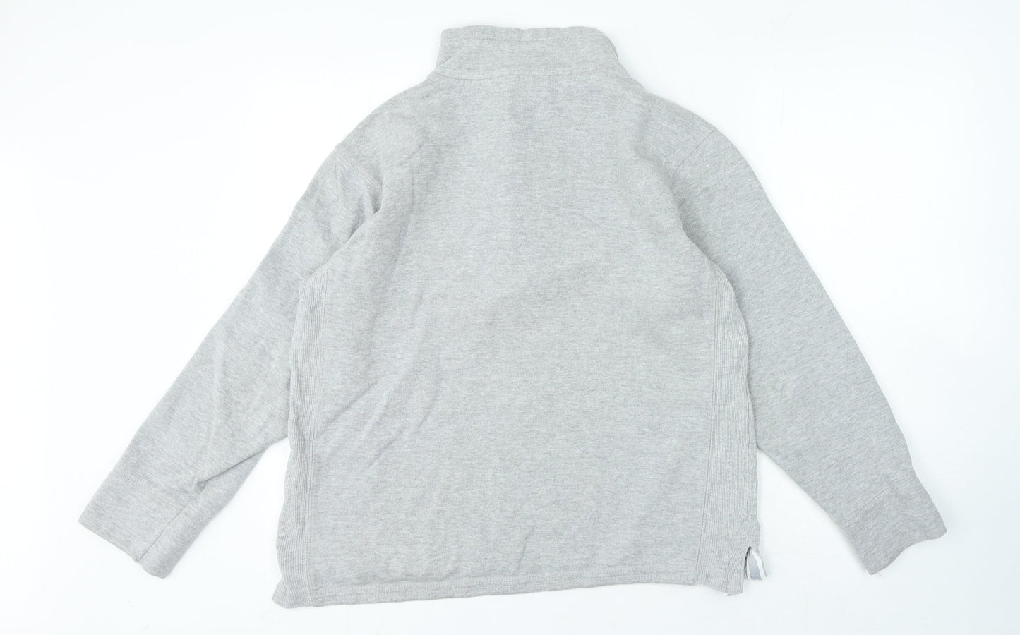 Avenue Womens Grey High Neck Cotton Pullover Jumper Size L