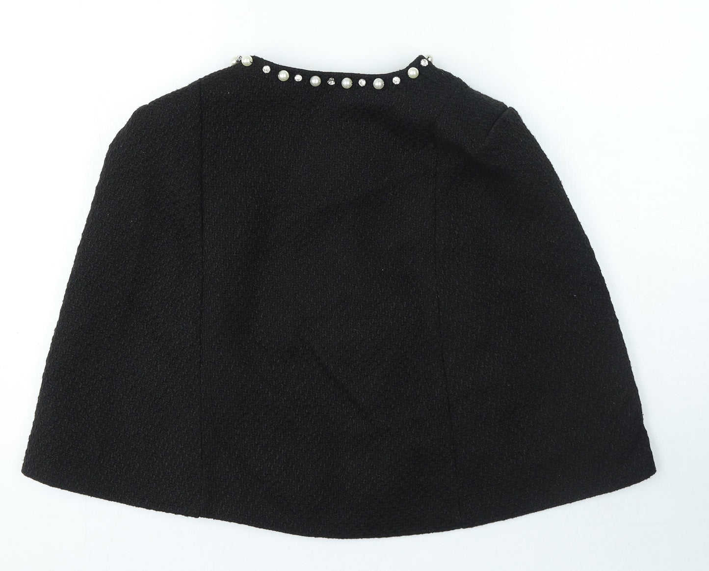 Hanyu Girls Black Overcoat Jacket Size XL Hook & Eye