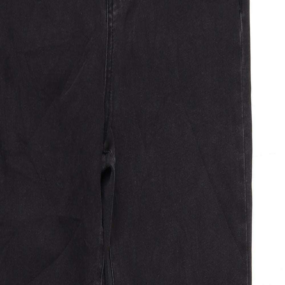 Power World Womens Black Cotton Skinny Jeans Size 10 L26 in Regular Zip