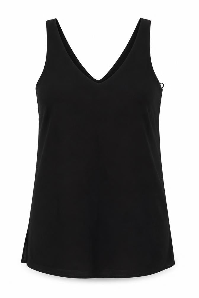 Wallis Womens Black Polyester Basic Tank Size 10 V-Neck