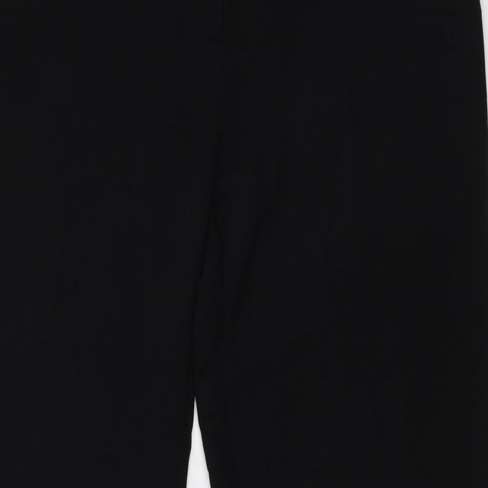 Principles Womens Black Polyester Trousers Size 10 L29 in Regular Zip