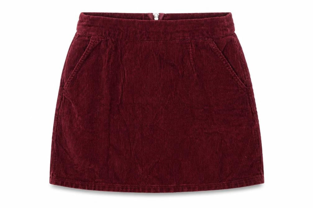 Topshop Womens Red Cotton A-Line Skirt Size 30 in Zip