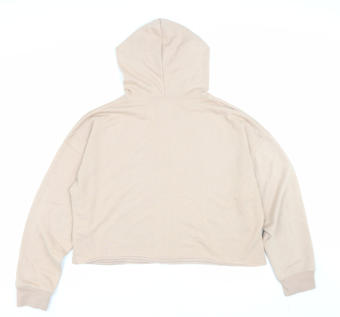 New Look Womens Beige Cotton Pullover Hoodie Size 14 Pullover