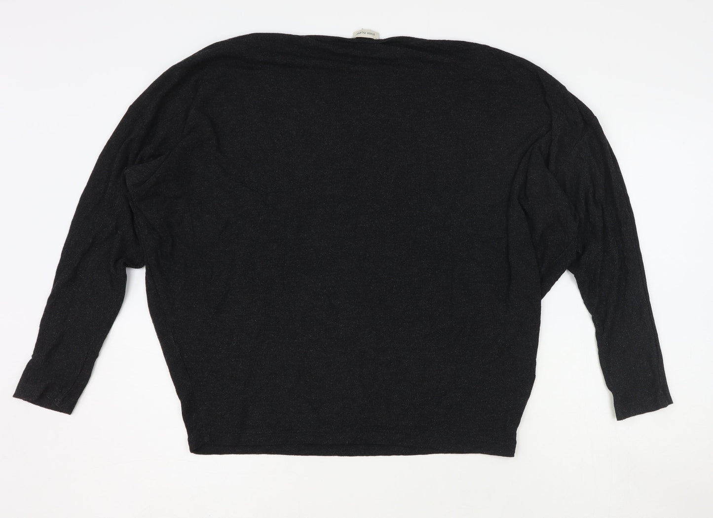River Island Womens Grey Round Neck Polyester Pullover Jumper Size 12