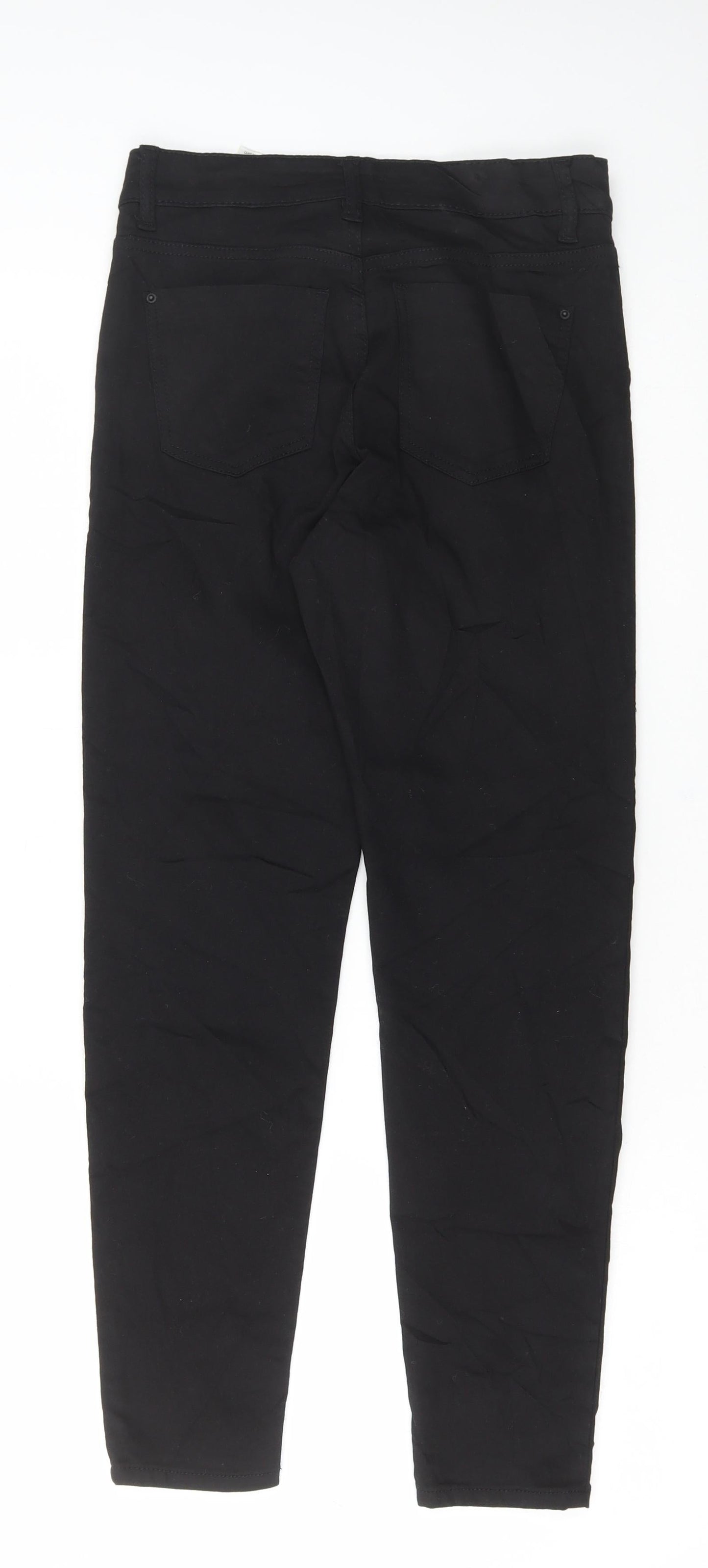 Marks and Spencer Womens Black Cotton Skinny Jeans Size 6 L27 in Regular Button