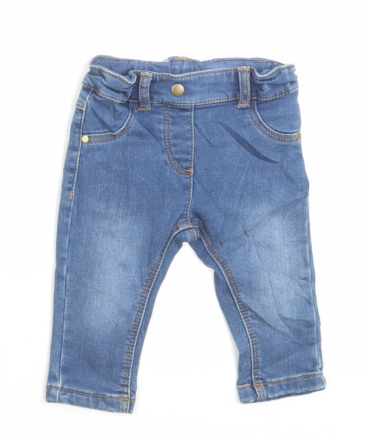 Marks and Spencer Girls Blue Coir Capri Jeans Size 3-6 Months Pullover