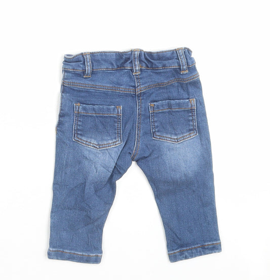 Marks and Spencer Girls Blue Coir Capri Jeans Size 3-6 Months Pullover