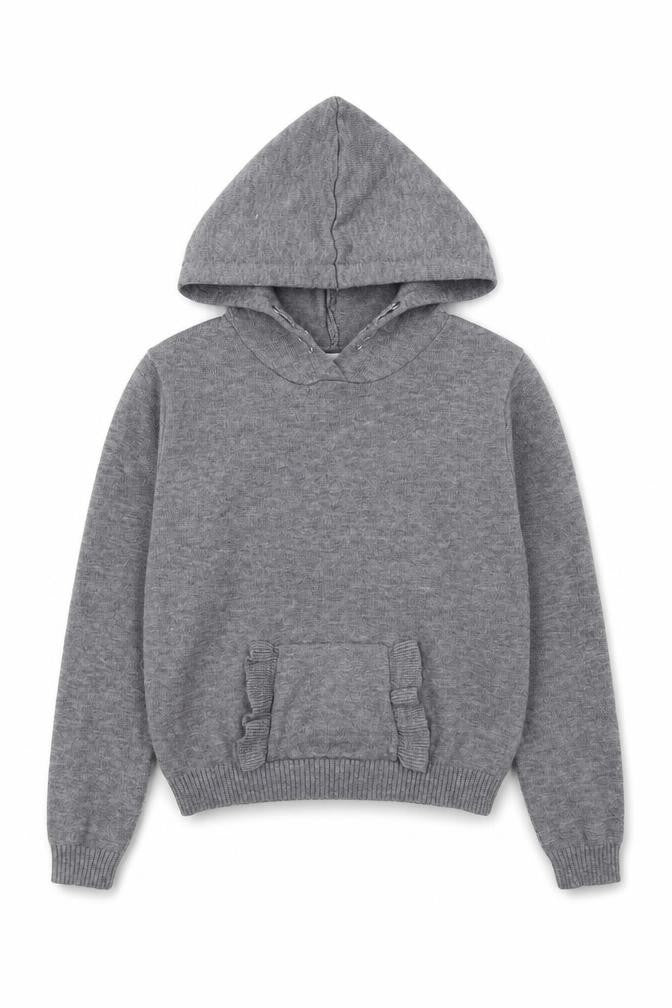 Primark Girls Grey Polyester Pullover Hoodie Size 7-8 Years Pullover