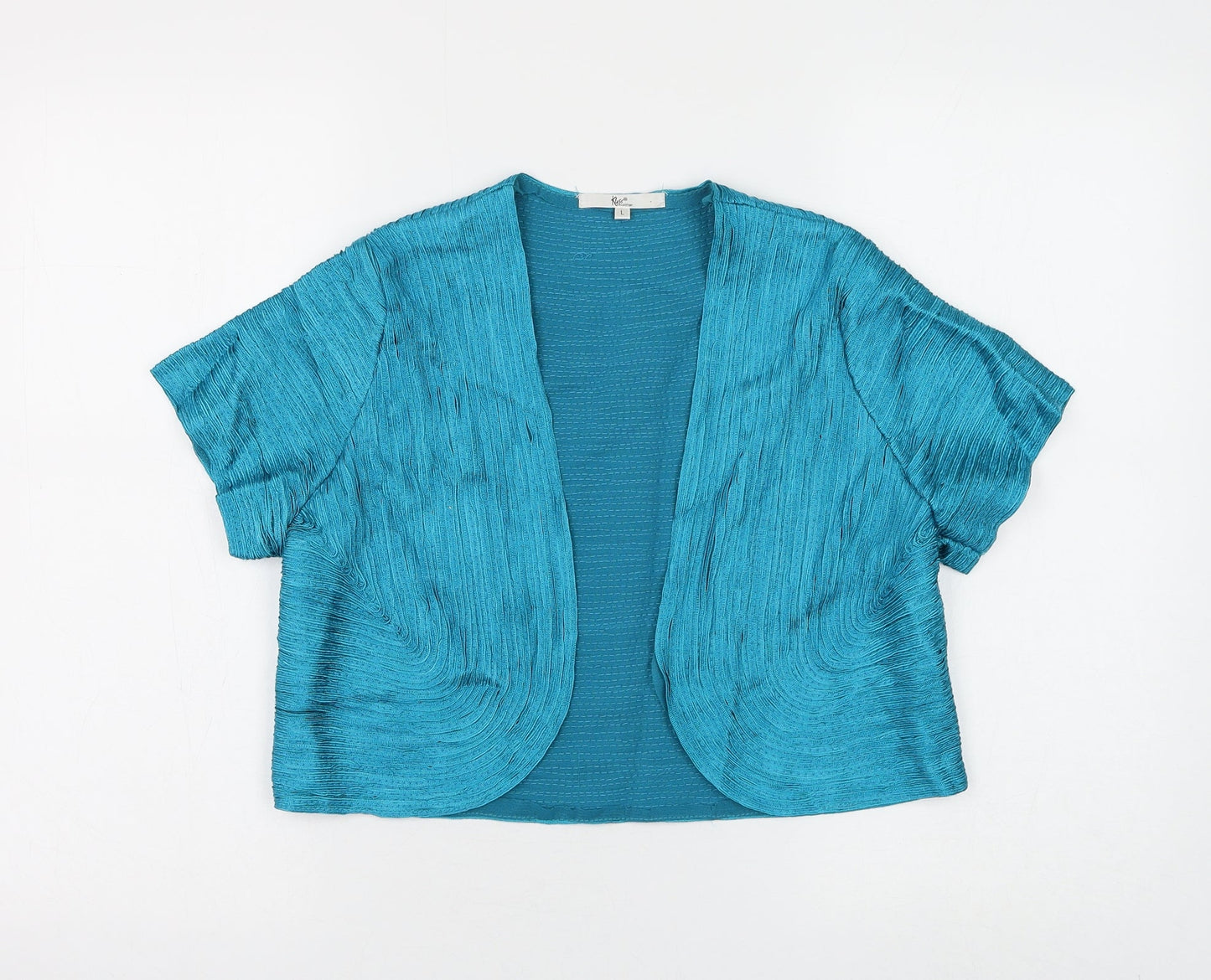 Klass Womens Blue V-Neck Polyester Cardigan Jumper Size L