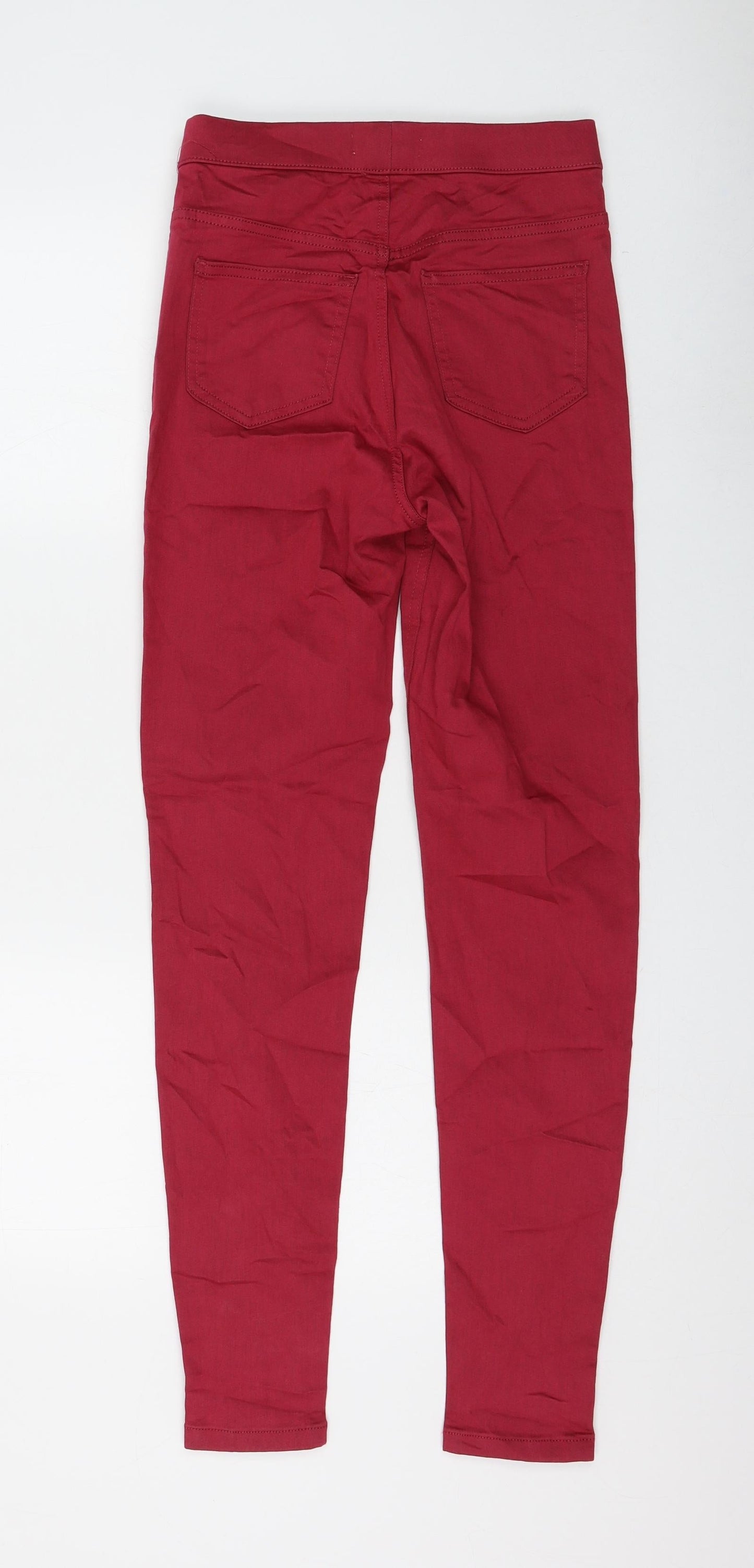 Marks and Spencer Womens Red Cotton Jegging Jeans Size 8 L30 in Regular