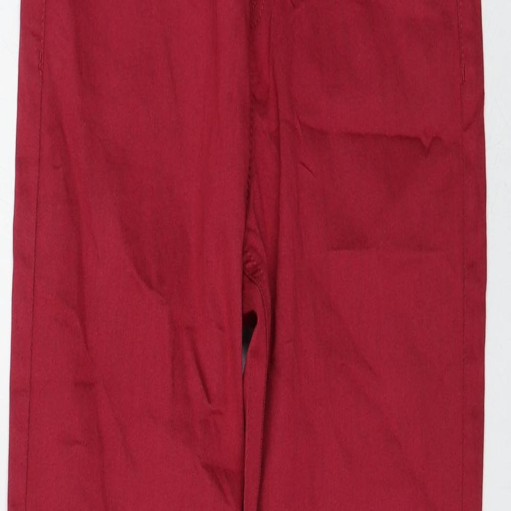 Marks and Spencer Womens Red Cotton Jegging Jeans Size 8 L30 in Regular