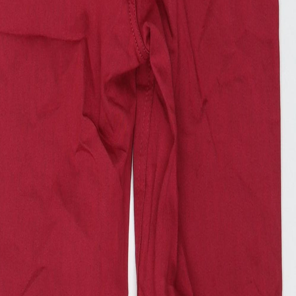 Marks and Spencer Womens Red Cotton Jegging Jeans Size 8 L30 in Regular